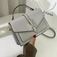 SHEIN スナップボタン スクエアバッグ ショルダーバッグ