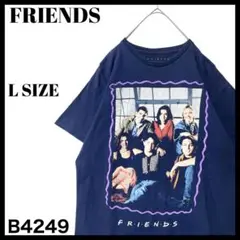 海外ドラマ FRIENDS フレンズ フォトプリント Tシャツ ネイビー L