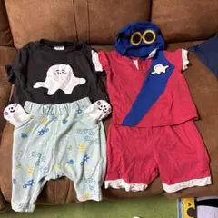 シナぷしゅ なりきり探検隊＆TシャツとGUパンツセット 80 5点セット
