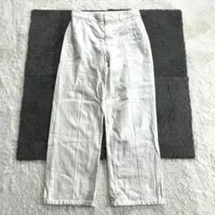 【ジーユー】L アイボリー デニムパンツ カジュアル ストレート コットン生地