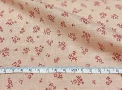 ＊素敵な花柄のハギレ⑦ガーゼ 優しい小花柄 ピンク系55×50♪