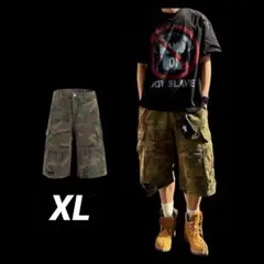 迷彩カーゴショートパンツ バギーショーツ y2k グランジ opium XL