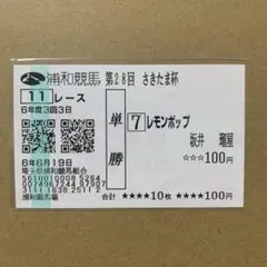 レモンポップ　さきたま杯　2024 現地　単勝　馬券