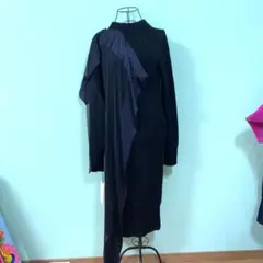 【sacai 新品ニットドレープ切替ワンピース】