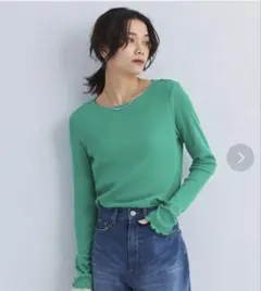 グリーンレーベル♡ハイツイストリブクルーネック プルオーバーカットソー