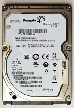 312時間使用【正常】保証付き 2.5インチ ハードディスク500GB 5d50
