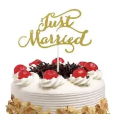 just married ケーキトッパー　お祝い　ウェディング　ピック