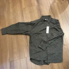 ツイルオーバーサイズシャツ　イエロー　タグ付き未使用　ユニクロ