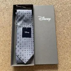 Disney グレー チェック柄 ネクタイ
