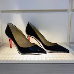 Christian Louboutin エナメル パンプス 変えゴム付き