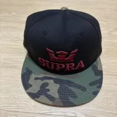 SUPRA 迷彩つばキャップ