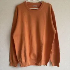 ZARA オレンジニット Lサイズ メンズ 綿100% 薄手