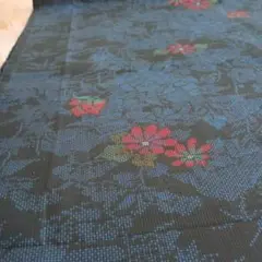 大島紬はぎれ　37cm×330cm　泥染め　黒地　本場大島紬
