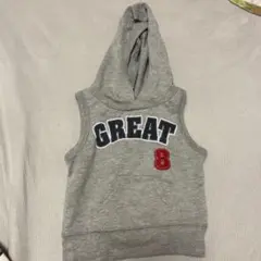 グレー フード付き トレーナー 8歳用