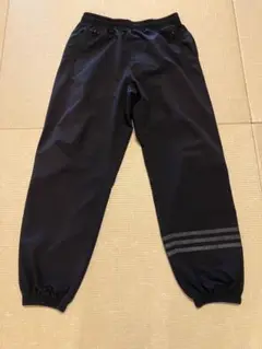 adidas 黒 ストライプ イージーパンツ XLサイズ