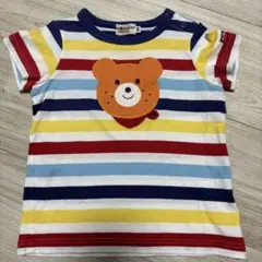 ホットビスケッツ　ボーダー　カラフルTシャツ　80cm