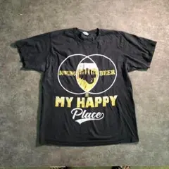 【ヴィンテージ】BOWLING×BEER プリントTシャツ古着used SM72