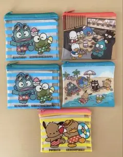 (新品未使用)スシロー はぴだんぶい ポーチ 5個セット サンリオコラボ