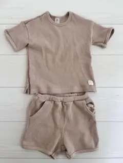 h&m 104cm セットアップ 半袖 ショートパンツ Tシャツ ワッフル 新品