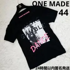 ONE MADE　　ロゴTシャツ　ブラック　44