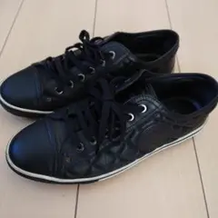 シャネル CHANEL★本革スニーカー★ブラック★38