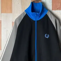 【希少デザイン】FRED PERRY ロゴ刺繍 マルチカラー トラックジャケット