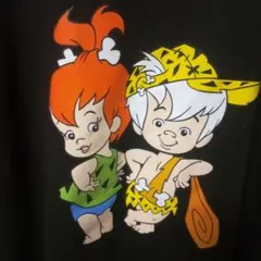 【新品】男女兼用　フリントストーン Tシャツ ブラック