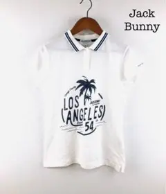 Jack Bunny ジャックバニー レディース半袖ポロシャツ ホワイト 白