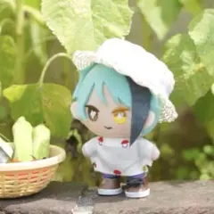 ぬい 10cm カンカン帽 水色 帽子 ハンドメイド 12cm ぬい服