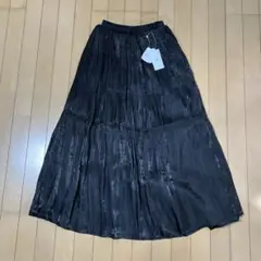 アーバンリサーチ マジョリカプリーツシャイニースカート 黒 フリー