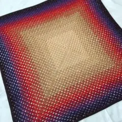 ハンドメイド⑧　手編み　ブランケット　マルチカバー　ひざ掛け　ストール　マット