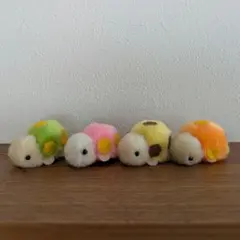 ぴよりーな ひよこのおかげ ふわふわマスコット 海の生き物 カメ ４色セット