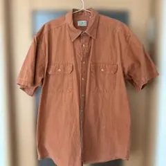 90s L.L.Bean 半袖シャツ オレンジ カナダ製