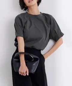 ur's 汗染み防止タックボリュームスリーブTシャツ