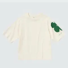 UT グリーン花柄プリント Tシャツ Lサイズ
