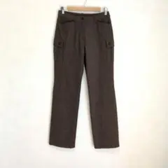 新品　Tres　トレ　サイドポケット　ストレッチ　パンツ　ブラウン　L 楽ちん