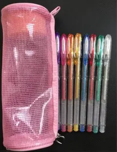 【新品】 uni-ball Signo グリッターペンセット 8本入 ケース付き