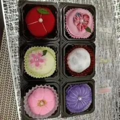 ちりめん細工 和菓子 6個セット