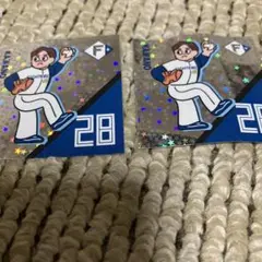 河野選手 FIGHTERS 28番 選手デザインステッカー　2枚