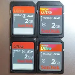 SanDisk Ultra SDカード 2GB 4枚セット✱