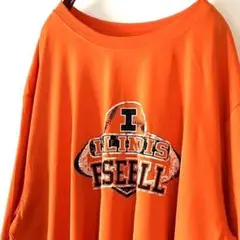 イリノイ ベースボール 105 Tシャツ オレンジ 古着