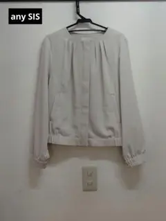 美品 any SIS ノーカラージャケット ベージュサイズ7