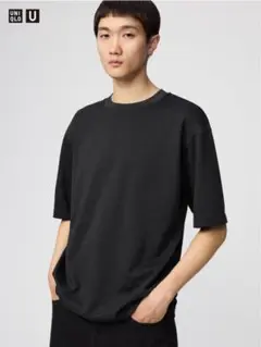 エアリズムコットンオーバーサイズTシャツ/5分袖
