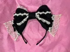 Angelic Pretty ワイヤー入りリボンカチューシャ 黒