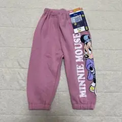 新品未使用タグ付き　90cm スウェットパンツ　ミニーマウス　ピンク　しまむら