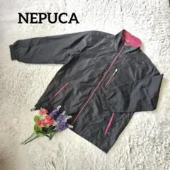 NEPUCAネプカ 【ナイロン】【メッシュ】ブラックウィンドブレーカーL