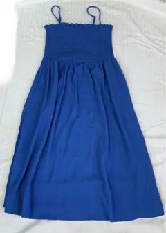 W4)H&M エイチアンドエム キャミワンピース ワンピース 青