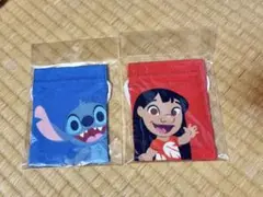 リロ＆スティッチ リロ スティッチ 豆巾着 赤 青 巾着 入れ物 2枚セット