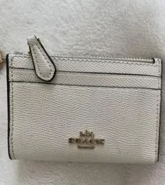 COACH ホワイト レザー カードケース　値下げ中