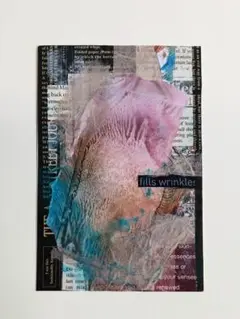 抽象画　コラージュ　アート　原画　ポストカードサイズ